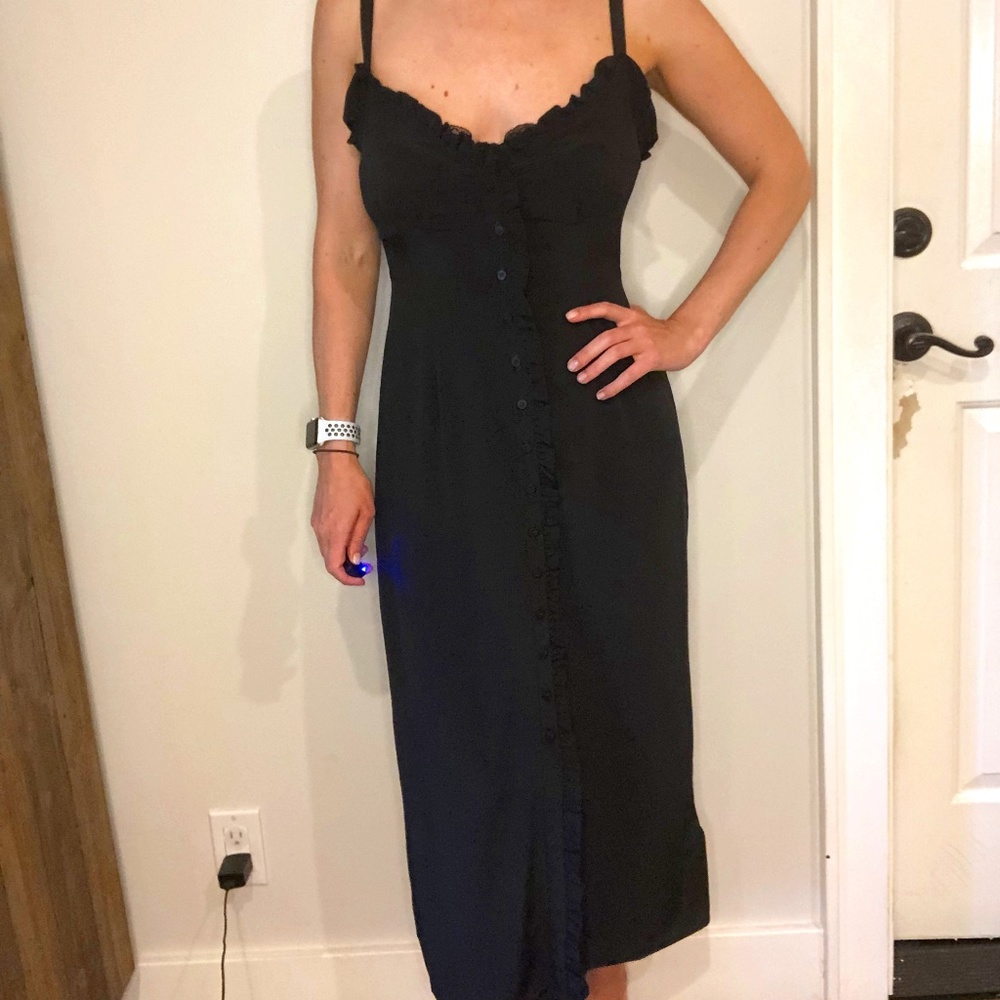 Black top shop midi dress size 4